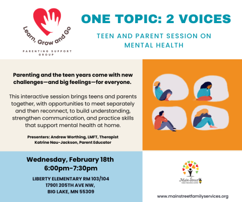 One Topic Two Voices: Teen and Parent Session on Mental Health - STIR
